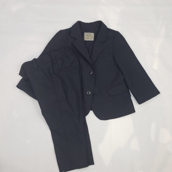 Toddler Boys Suit 9 Month to 18 Month Zara Navy Blue Jacket & Pant - Picture 1 of 6